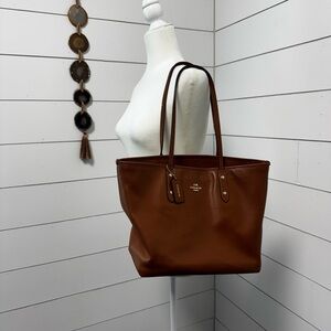 Coach Brown Leather Tote Bag